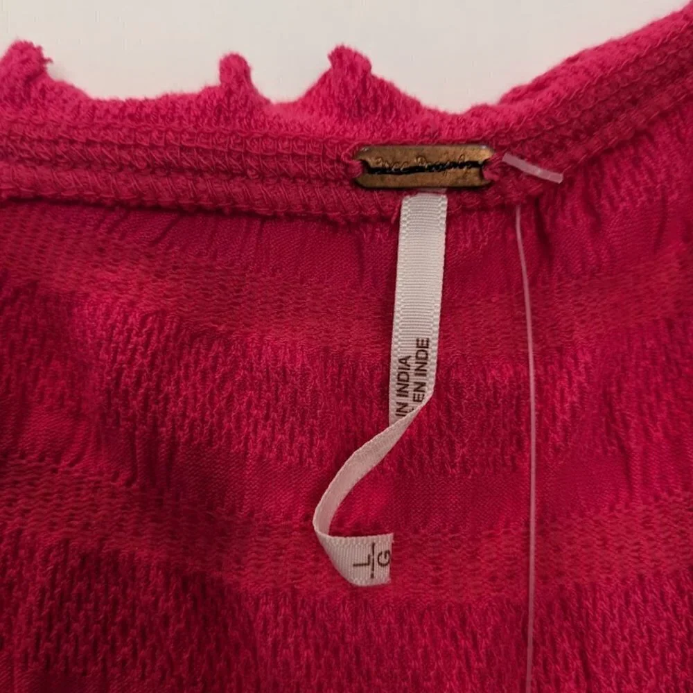NEW Free People | Jasmine Shirred One Shoulder Top in pink US